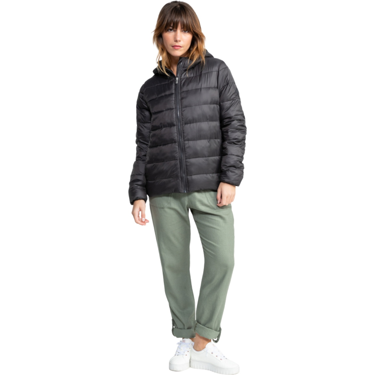 2026 Roxy Frauen Wind Bliss Hooded Lightweight Packable Padded Jacket ERJJK03691 - Phantom